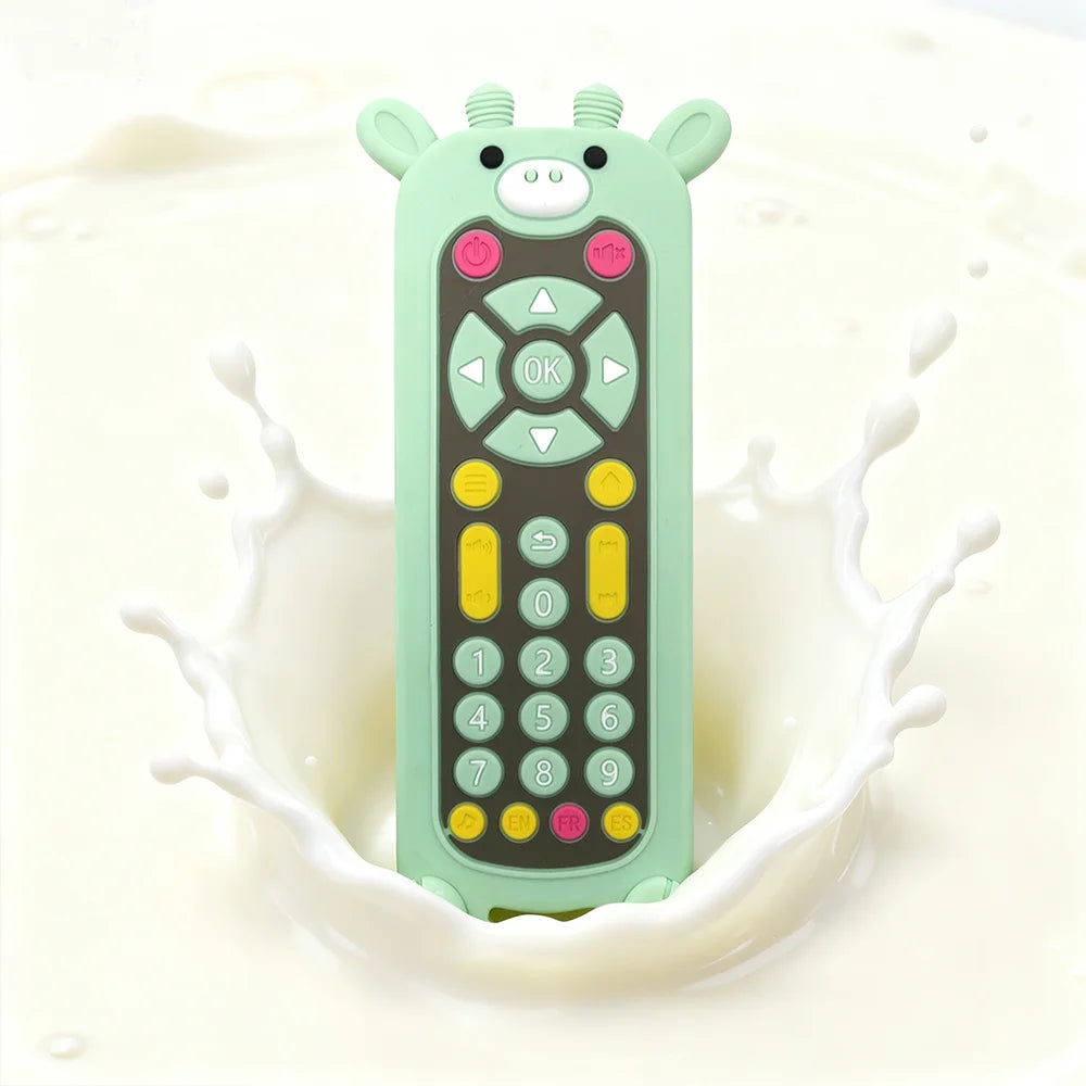 Baby Teether Toy: Realistic Cartoon Remote Control for Soothing Gum Discomfort Remote Control Toy